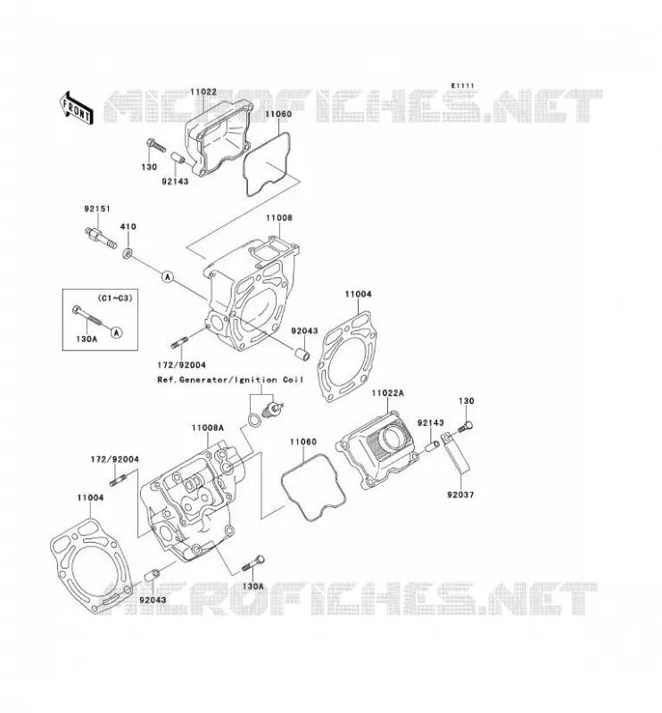 CULASSE Kawasaki SSV 620 no_year MULE 2500  KAF620-C1