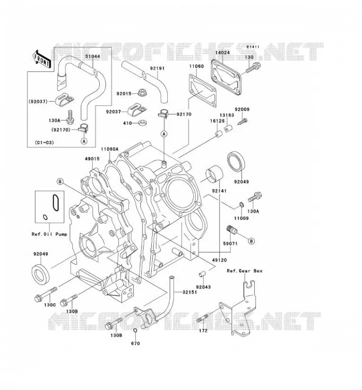 CARTER MOTEUR(S) Kawasaki SSV 620 no_year MULE 2500  KAF620-C2