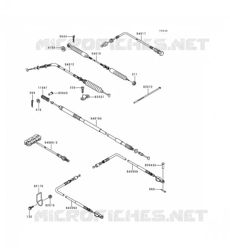 CABLES Kawasaki SSV 620 1997 MULE 2500  KAF620-C3