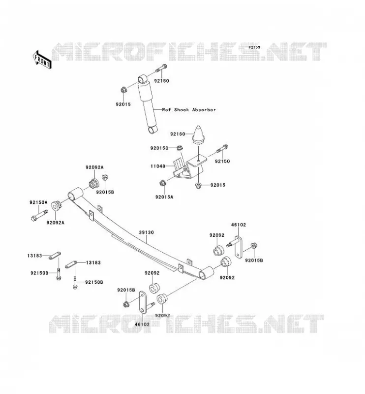 SUSPENSION ARRI&Egrave;RE Kawasaki SSV 620 no_year MULE 2500  KAF620-C4