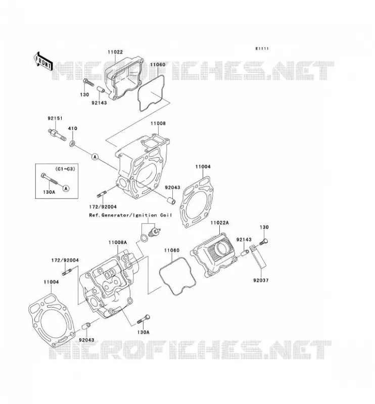 CULASSE Kawasaki SSV 620 no_year MULE 2500  KAF620-C5