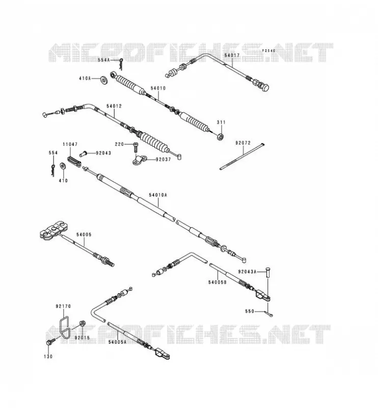 CABLES Kawasaki SSV 620 2000 MULE 2500  KAF620-C6