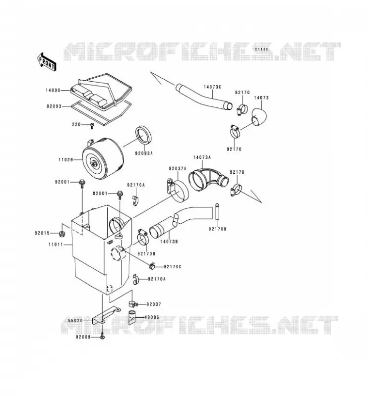 FILTRE A AIR Kawasaki SSV 620 2000 MULE 2500  KAF620-C6