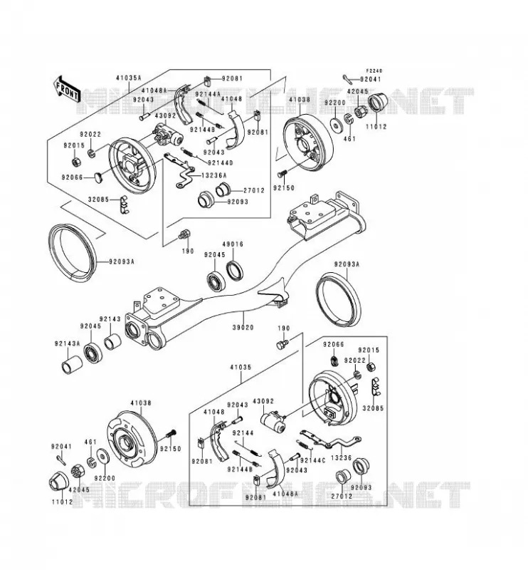 MOYEU ARRIERE Kawasaki SSV 620 2000 MULE 2500  KAF620-C6