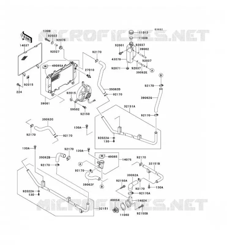 RADIATEUR Kawasaki SSV 620 no_year MULE 2500  KAF620-C6
