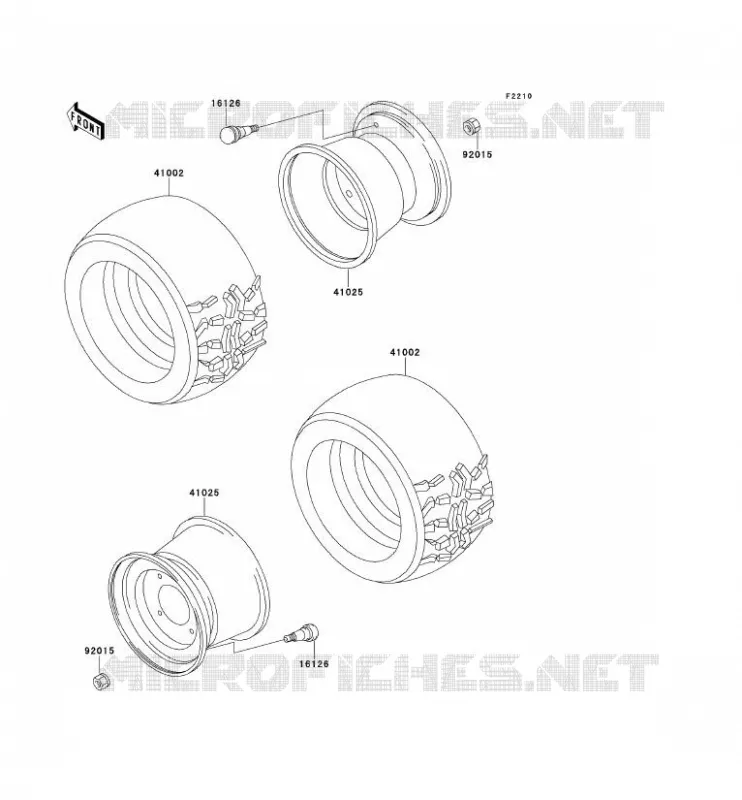 ROUE/PNEUS Kawasaki SSV 620 no_year MULE 2500  KAF620-C6