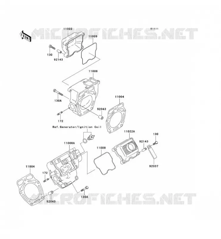 CULASSE Kawasaki SSV 620 no_year MULE 2500E  KAF620-D1