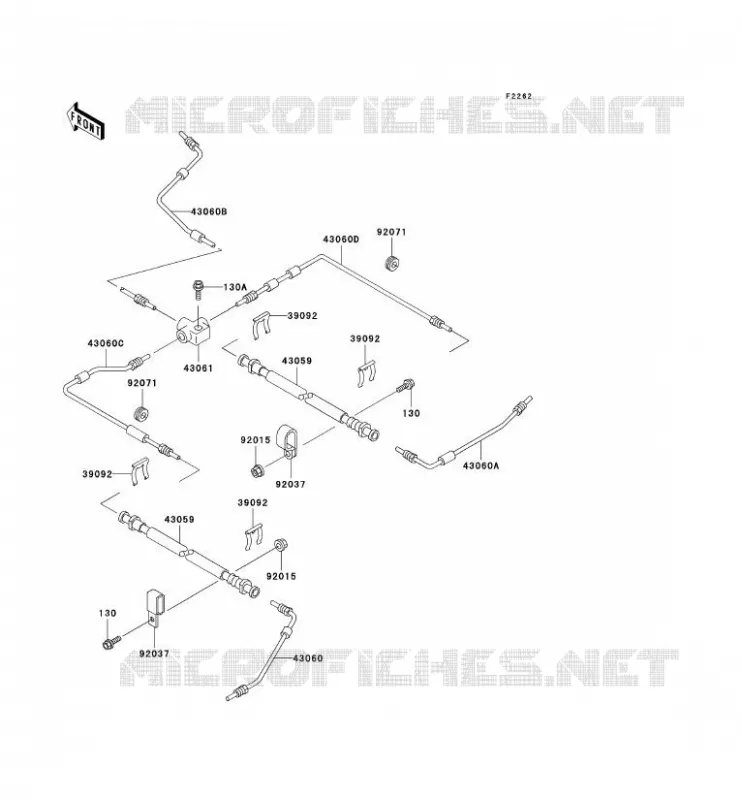 DURITE DE FREIN Kawasaki SSV 620 no_year MULE 2500E  KAF620-D1