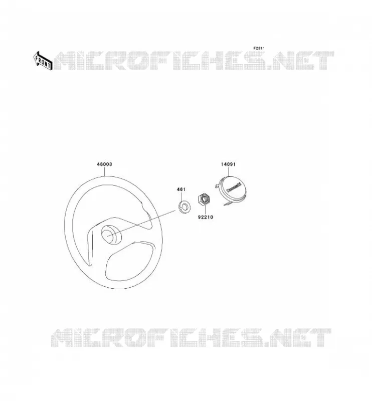 GUIDON Kawasaki SSV 620 2001 MULE 3010 4X4  KAF620-E1