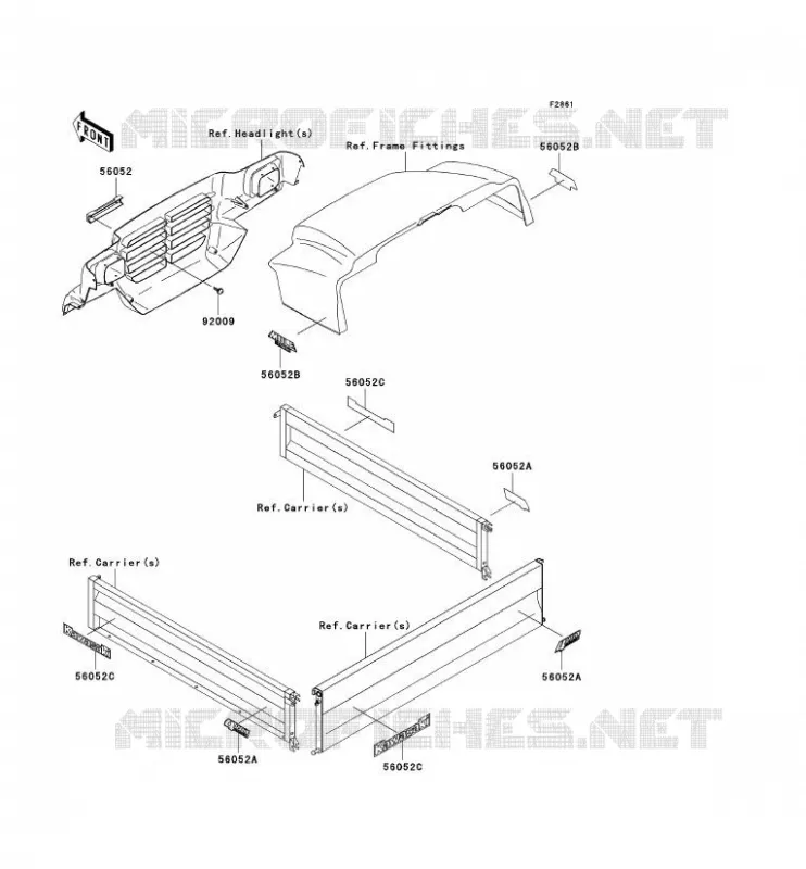 STICKER Kawasaki SSV 620 2001 MULE 3010 4X4  KAF620-E1