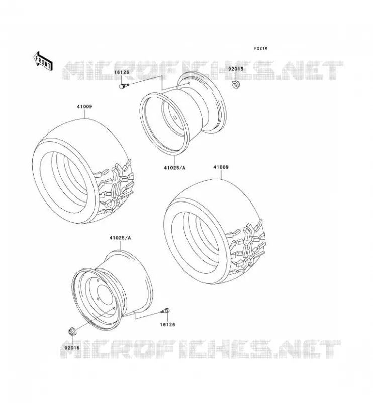 ROUE/PNEUS Kawasaki SSV 620 no_year MULE 3010 4X4  KAF620-E1