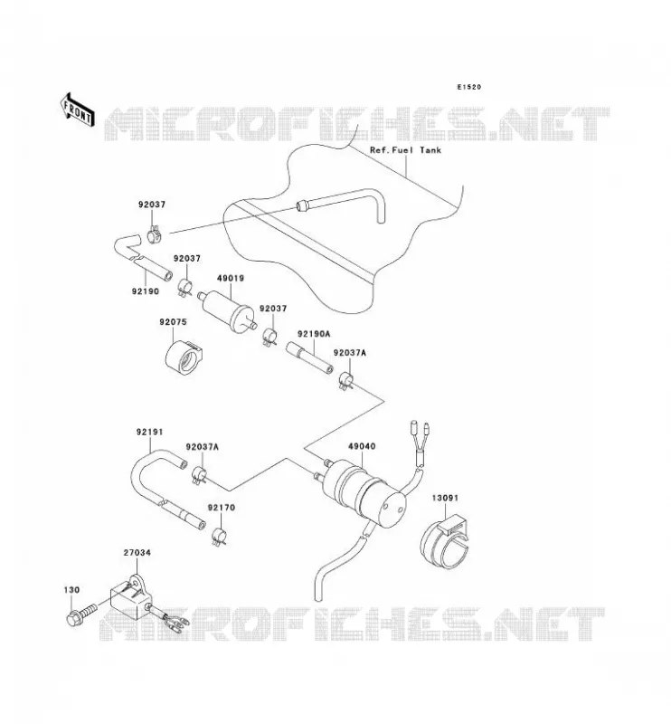 POMPE A ESSENCE Kawasaki SSV 620 no_year MULE 3010 4X4  KAF620-E1