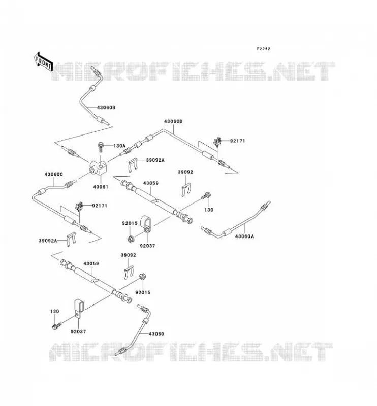 DURITE DE FREIN Kawasaki SSV 620 2002 MULE 3010 4X4  KAF620-E2
