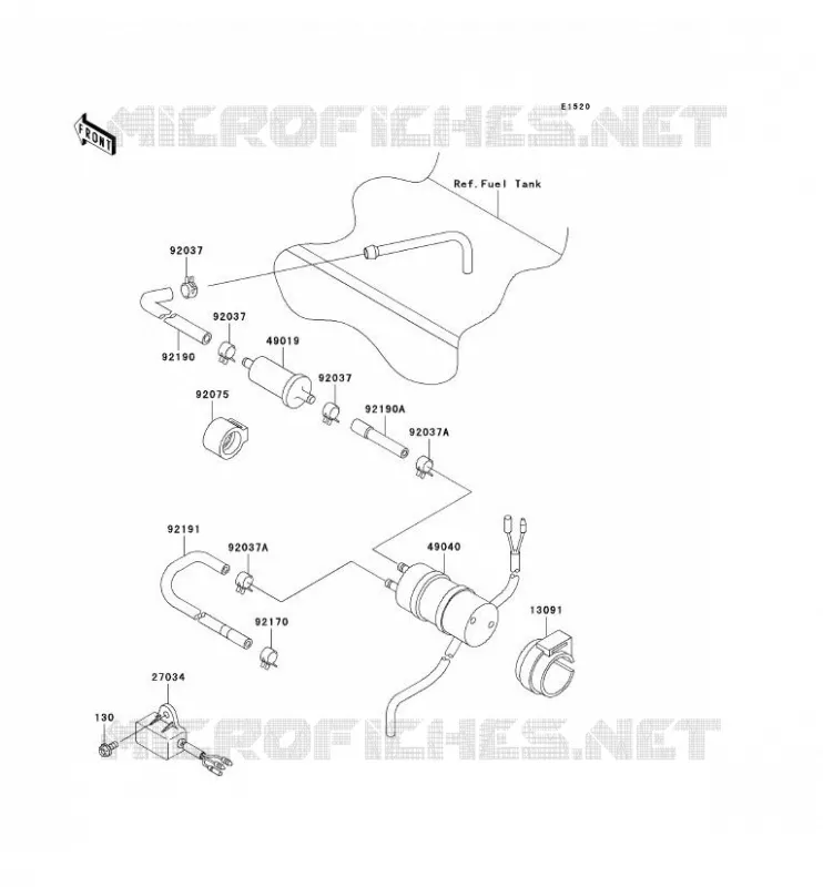POMPE A ESSENCE Kawasaki SSV 620 2002 MULE 3010 4X4  KAF620-E2