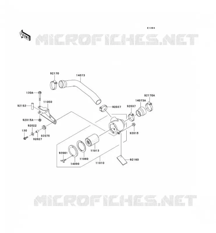 FILTRE A AIR - CONVERTISSEUR Kawasaki SSV 620 no_year MULE 3010 4X4  KAF620-E2