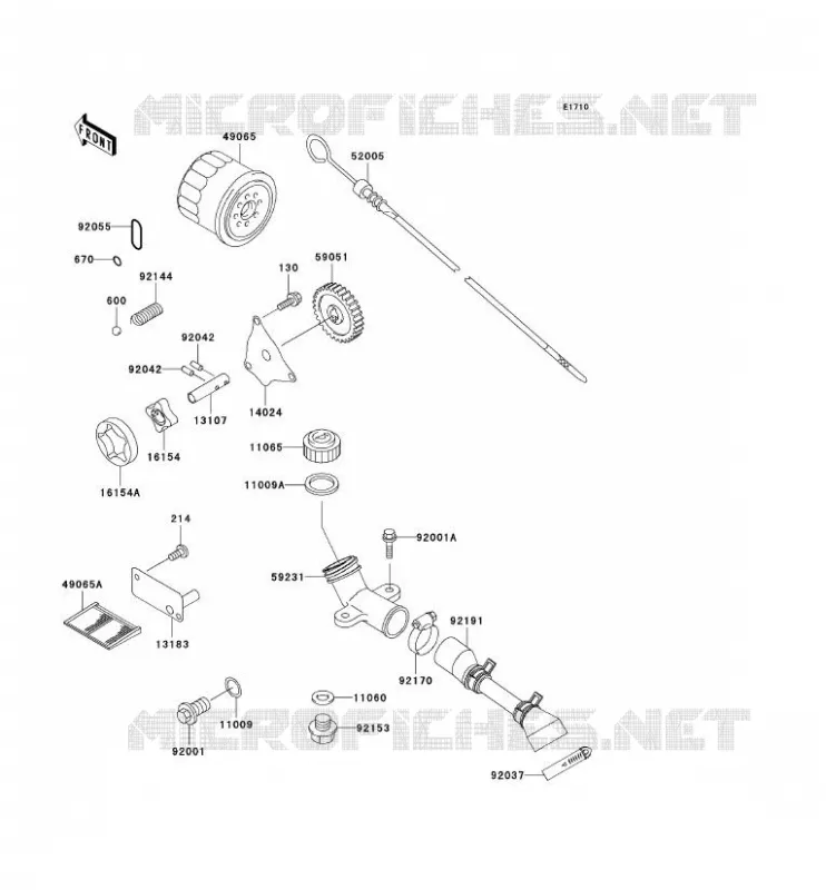 POMPE A HUILE/FILTRE &Agrave; HUILE Kawasaki SSV 620 no_year MULE 3010 4X4  KAF620-E2