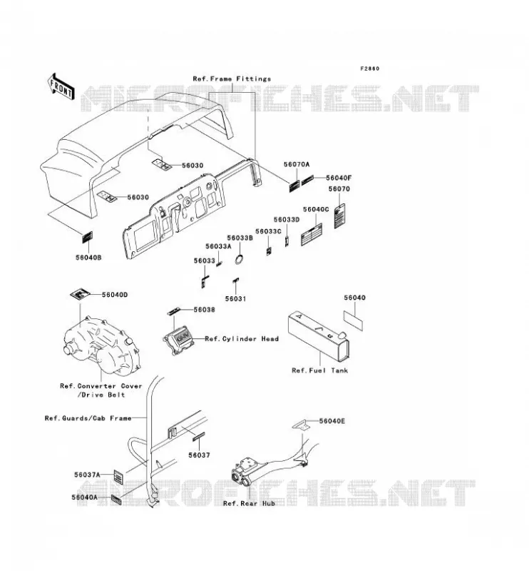 LABEL Kawasaki SSV 620 2003 MULE 3010 4X4  KAF620-E3