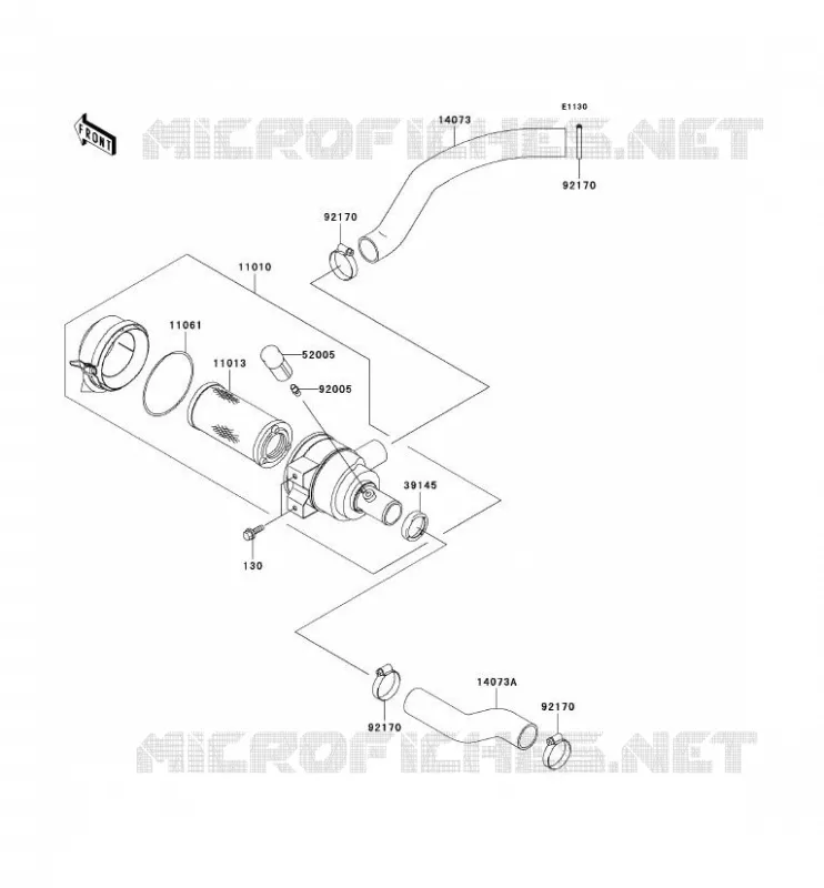 FILTRE A AIR Kawasaki SSV 620 no_year MULE 3010 4X4  KAF620-E3