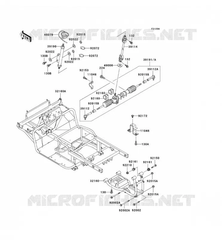 CH&Acirc;SSIS Kawasaki SSV 620 no_year MULE 3010 4X4  KAF620-E4