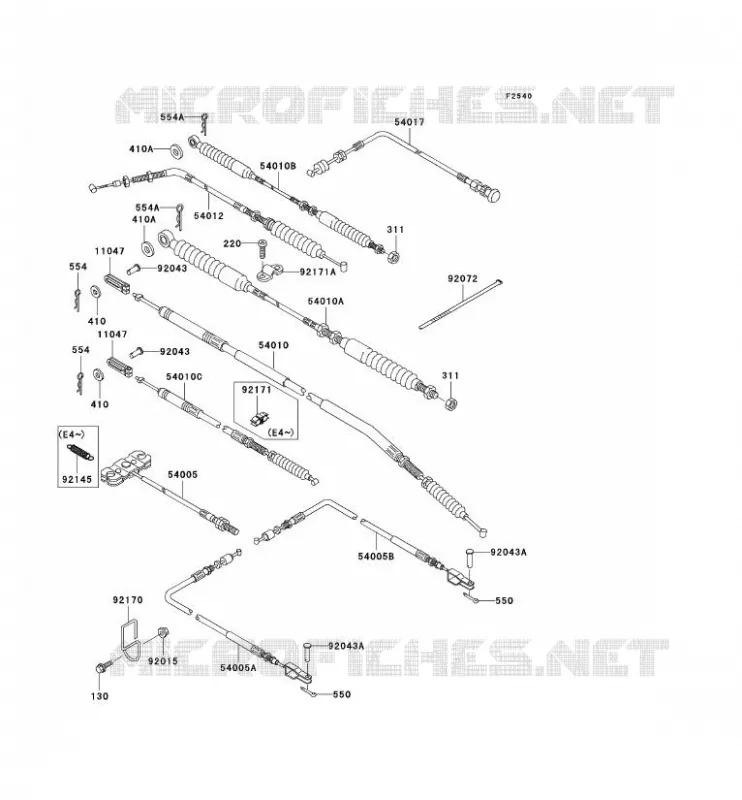 CABLES Kawasaki SSV 620 no_year MULE 3010 4X4  KAF620-E4