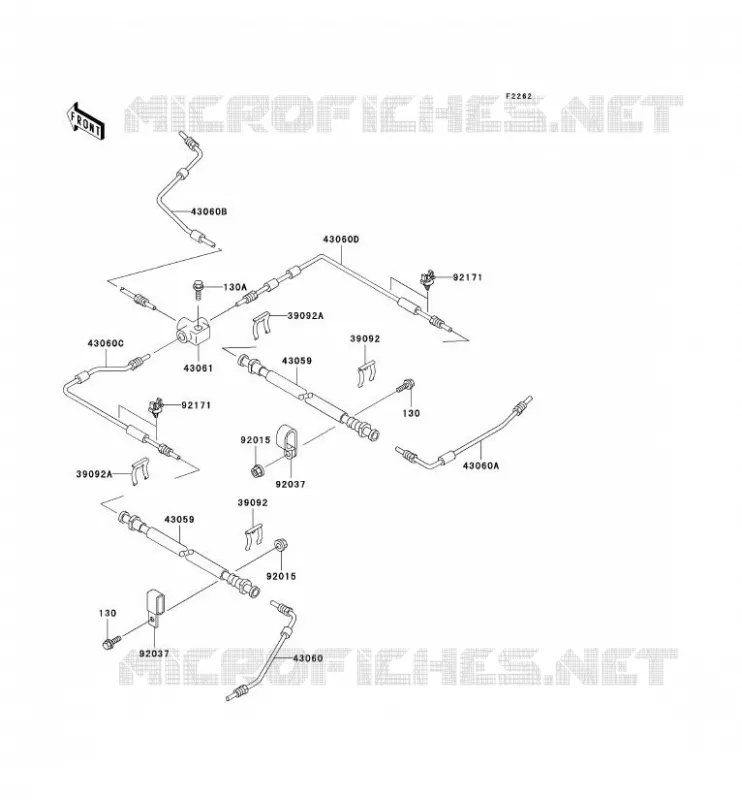 DURITE DE FREIN Kawasaki SSV 620 2005 MULE 3010 4X4  KAF620-E5
