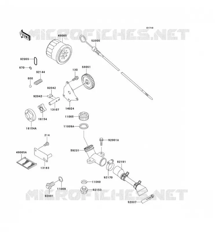 POMPE A HUILE Kawasaki SSV 620 2005 MULE 3010 4X4  KAF620-E5