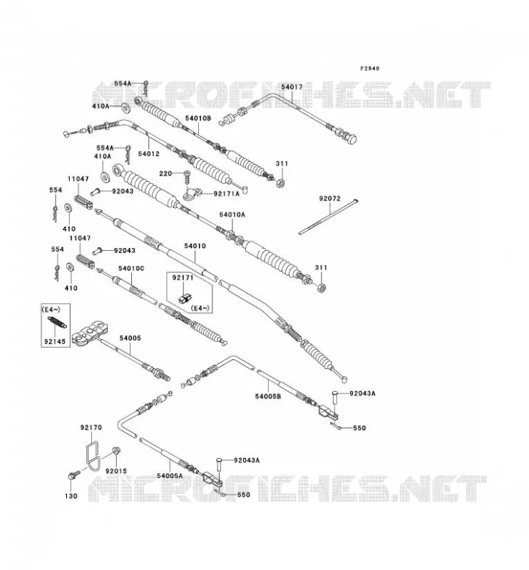 CABLES Kawasaki SSV 620 no_year MULE 3010 4X4  KAF620-E5