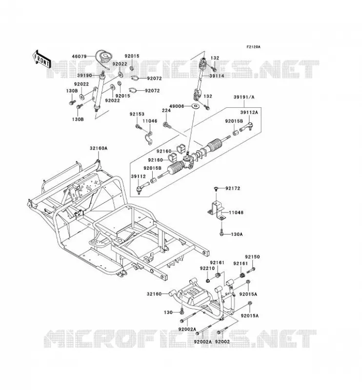 CH&Acirc;SSIS Kawasaki SSV 620 no_year MULE 3010 4X4  KAF620-E5