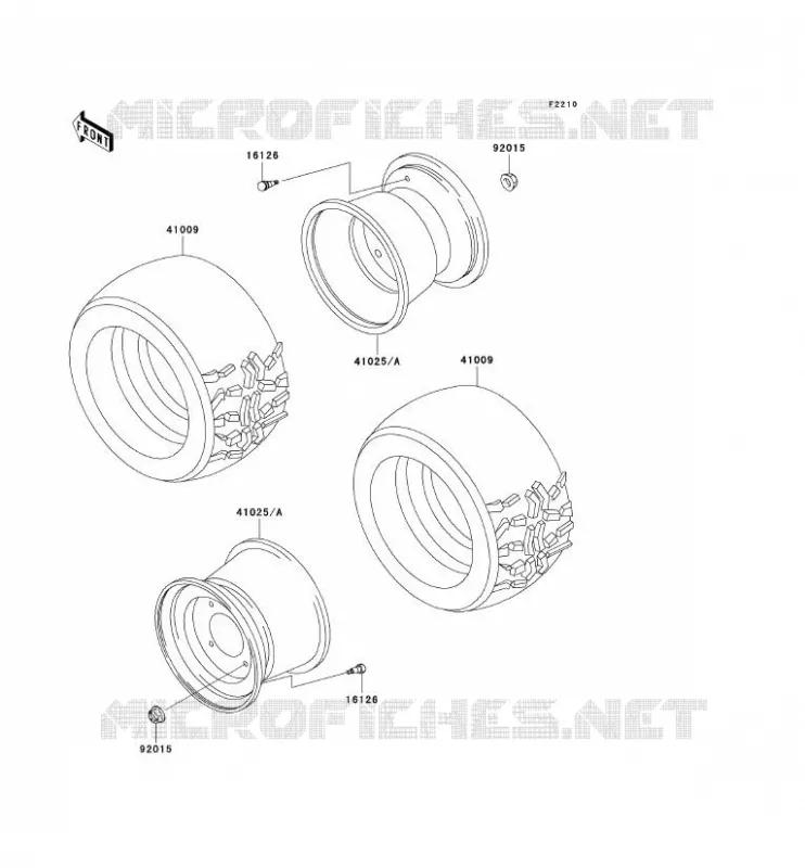 ROUE/PNEUS Kawasaki SSV 620 no_year MULE 3010 4X4  KAF620-E5