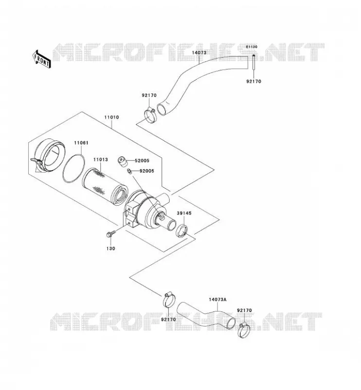FILTRE A AIR Kawasaki SSV 620 2006 MULE 3010 4X4  KAF620E6F