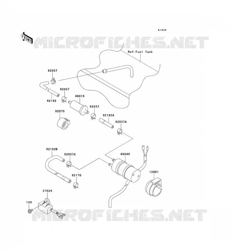 POMPE A ESSENCE Kawasaki SSV 620 2006 MULE 3010 4X4  KAF620E6F