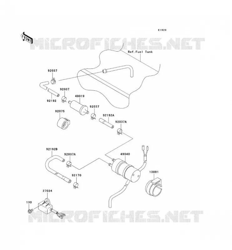 POMPE A ESSENCE Kawasaki SSV 620 2008 MULE 3010 4X4  KAF620E8F