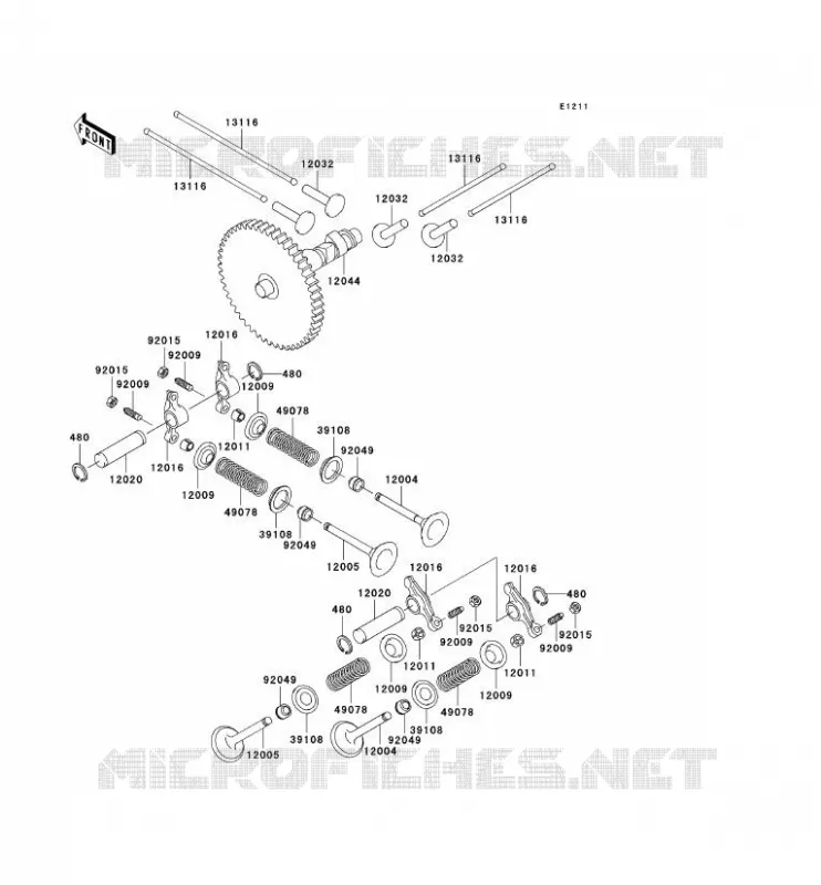 SOUPAPE/ARBRE A CAME Kawasaki SSV 620 2008 MULE 3010 4X4  KAF620E8F