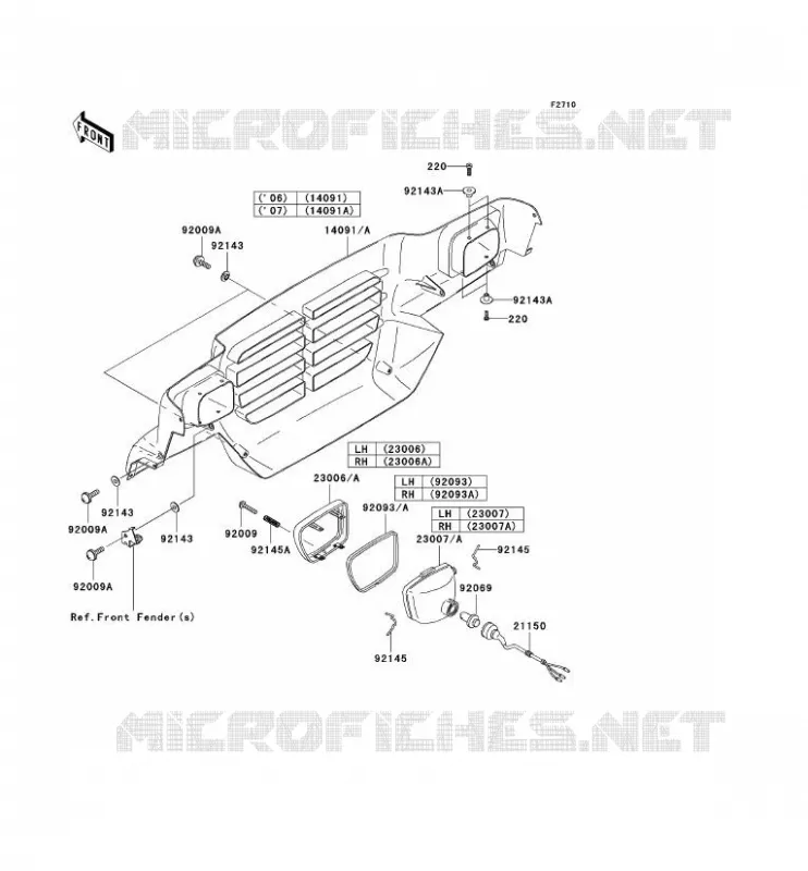 OPTIQUE(S) Kawasaki SSV 620 2008 MULE 3010 4X4  KAF620E8F