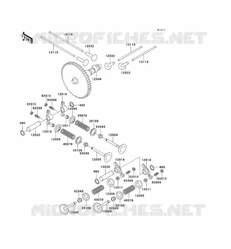 SOUPAPE/ARBRE A CAME Kawasaki SSV 620 2008 MULE 3010 4X4  KAF620E8F