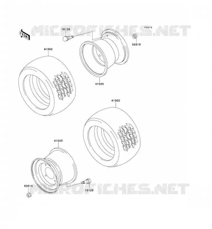 ROUE/PNEUS Kawasaki SSV 620 no_year MULE 3020  KAF620-F1