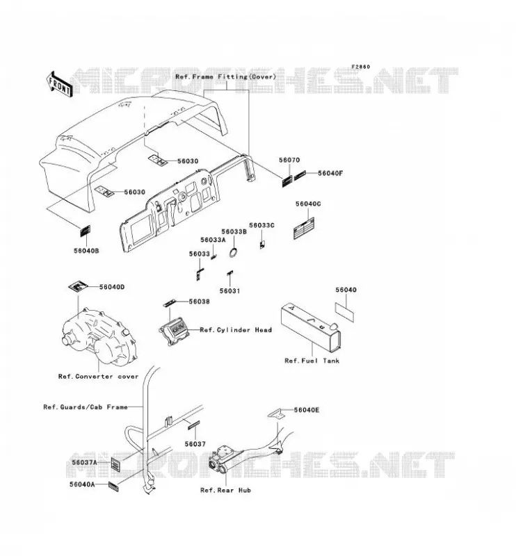 LABEL Kawasaki SSV 620 no_year MULE 3020  KAF620-F2