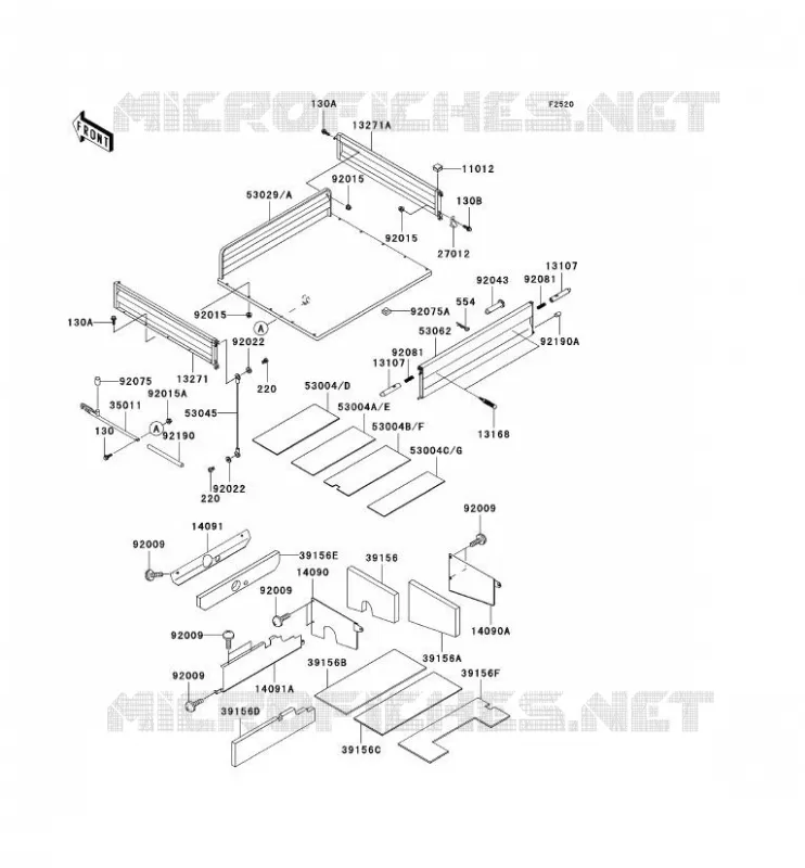 PORTE BAGAGE (S) Kawasaki SSV 620 no_year MULE 3020  KAF620-F3