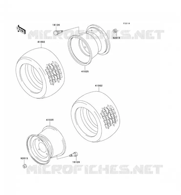 ROUE/PNEUS Kawasaki SSV 620 no_year MULE 3020  KAF620-F3