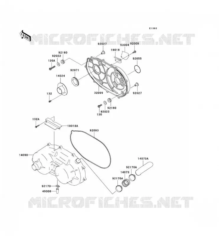 COUVERCLE CONVERTISSEUR/COURROIE Kawasaki SSV 620 no_year MULE 3000  KAF620-G1