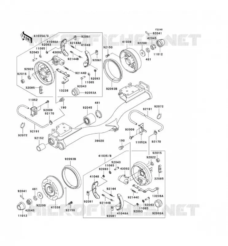 MOYEU ARRIERE/FREIN Kawasaki SSV 620 no_year MULE 3000  KAF620-G1