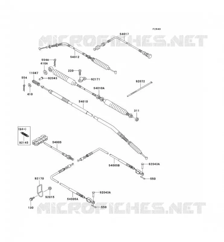 CABLES Kawasaki SSV 620 2002 MULE 3000  KAF620-G2