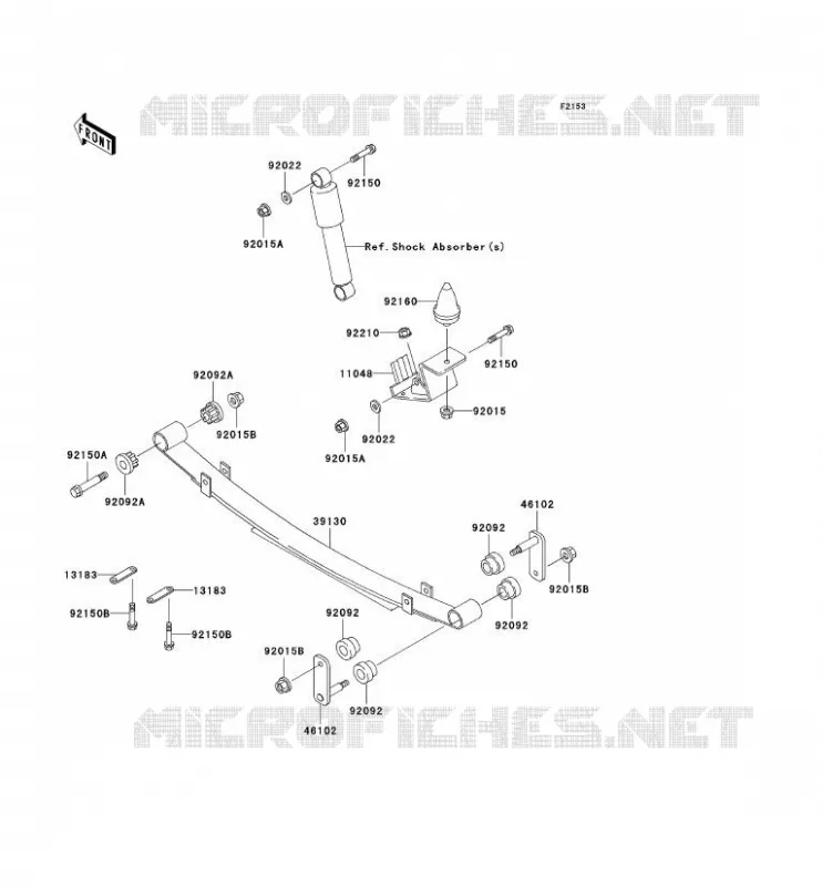 SUSPENSION ARRI&Egrave;RE Kawasaki SSV 620 no_year MULE 3000  KAF620-G2
