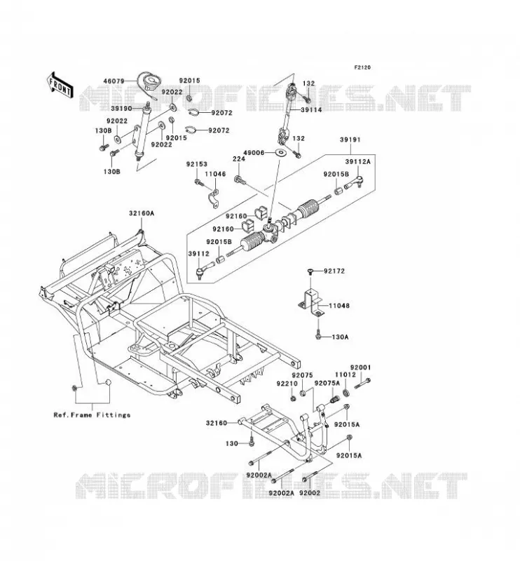 CH&Acirc;SSIS Kawasaki SSV 620 no_year MULE 3000  KAF620-G2