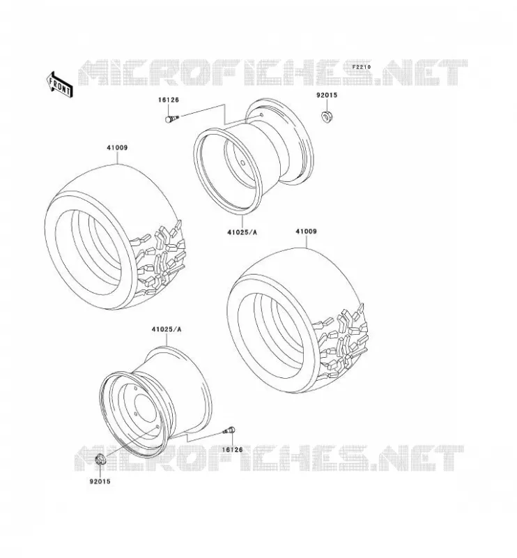 ROUE/PNEUS Kawasaki SSV 620 no_year MULE 3000  KAF620-G2