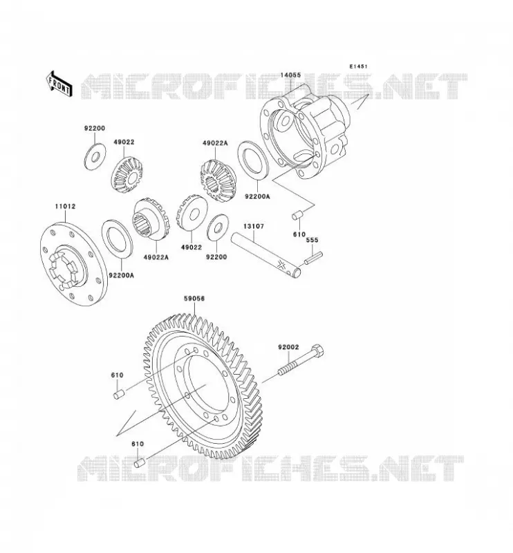 DIFFERENTIEL Kawasaki SSV 620 2003 MULE 3000  KAF620-G3