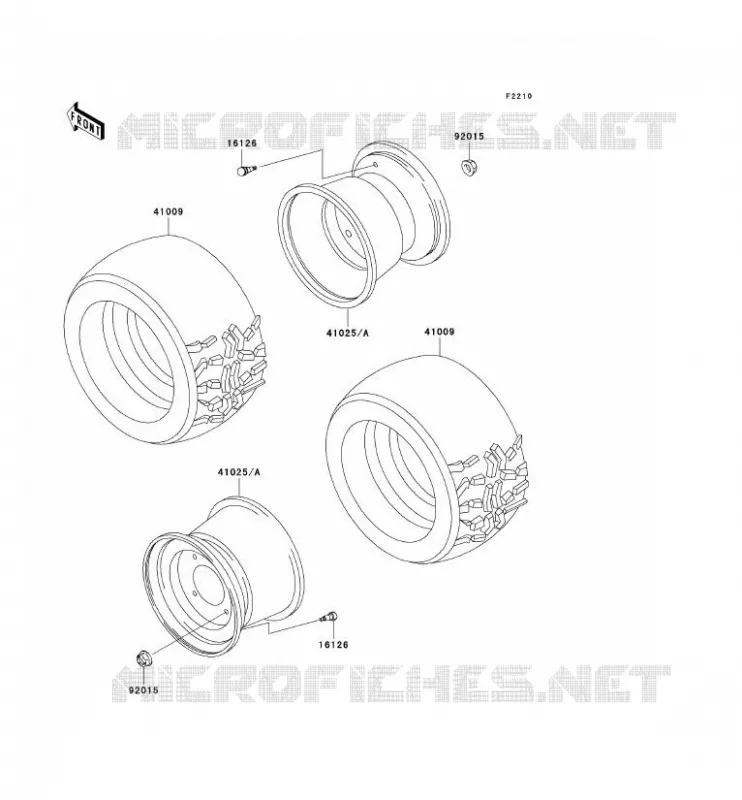 ROUE/PNEUS Kawasaki SSV 620 no_year MULE 3000  KAF620-G3