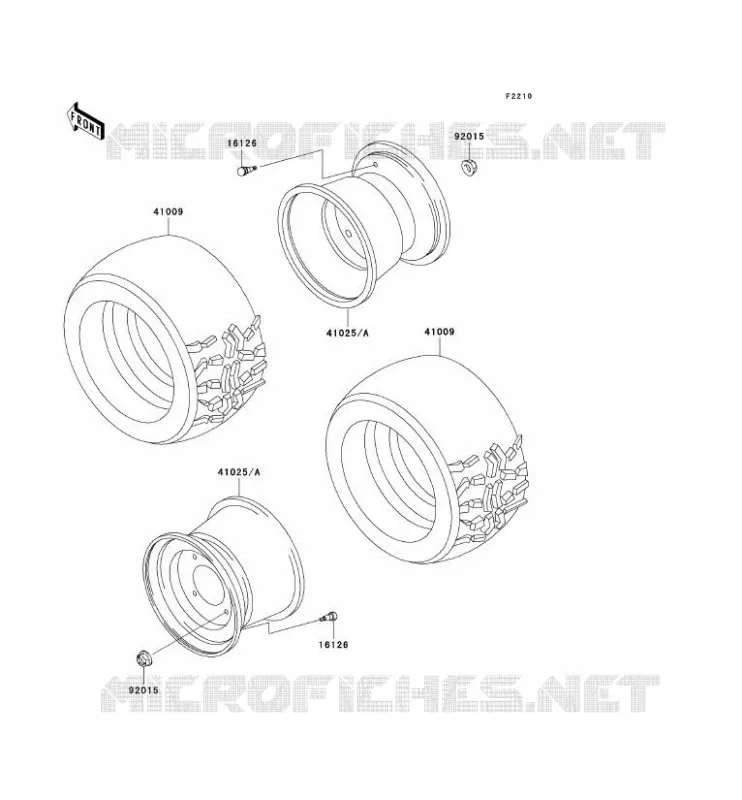 ROUE/PNEUS Kawasaki SSV 620 no_year MULE 3000  KAF620-G3