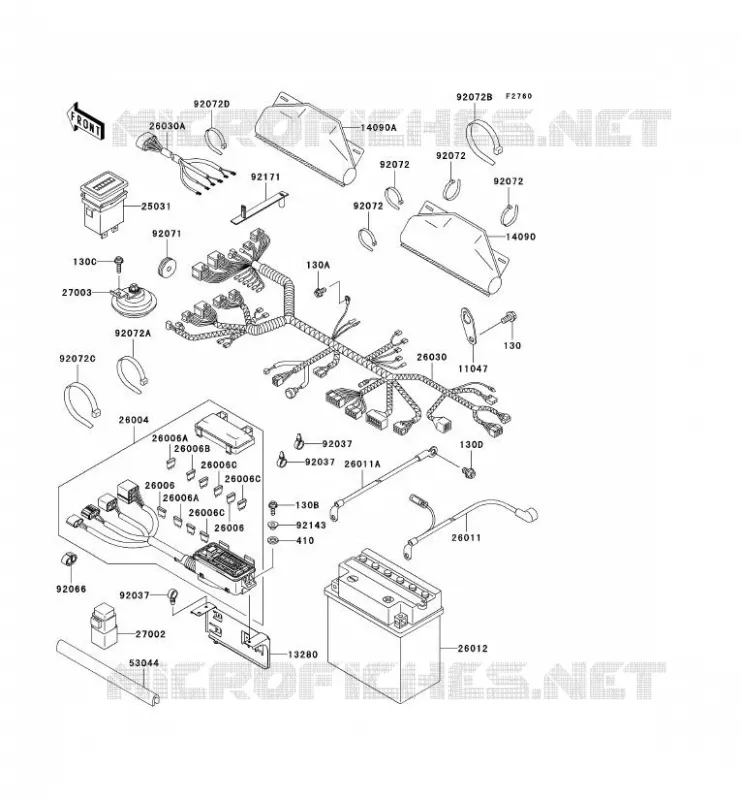 CHASSIS EQUIPMENT ELECTRIQUE Kawasaki SSV 620 2004 MULE 3000  KAF620-G4