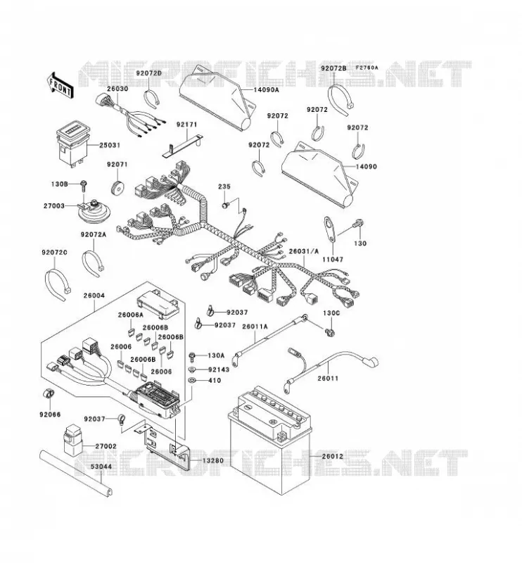 CHASSIS EQUIPMENT ELECTRIQUE Kawasaki SSV 620 2004 MULE 3000  KAF620-G4